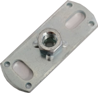 Grundplatte für Wandbefestigung mit Gewindemuffe M10 (40x80)